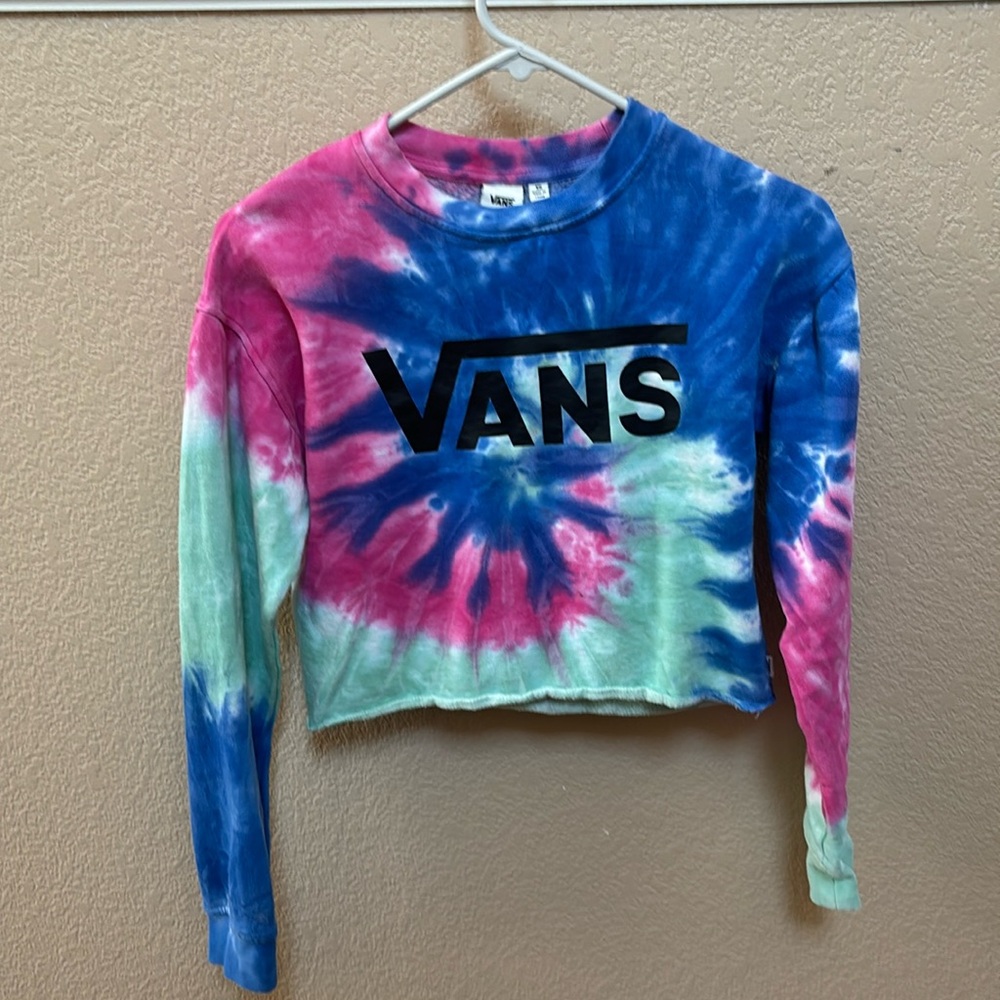 Vans cropped sweatshirt tie dye LIKE NEW